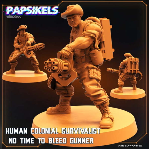 HUMAN COLONIAL SURVIVALIST NO TIME TO BLEED GUNNER