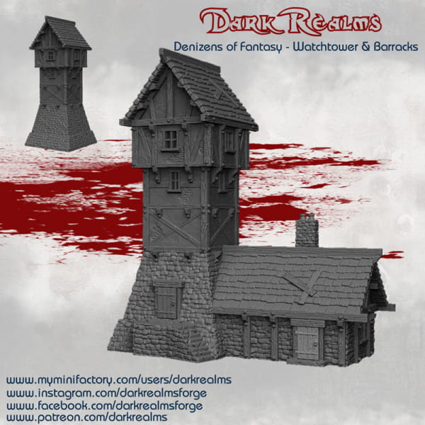 Denizens of Fantasy - Watchtower and Barracks