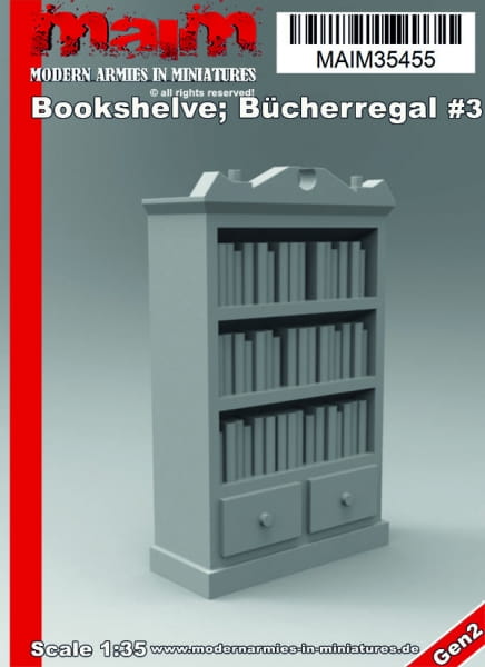 Bookshelve; Bücherregal #3 / 1:35