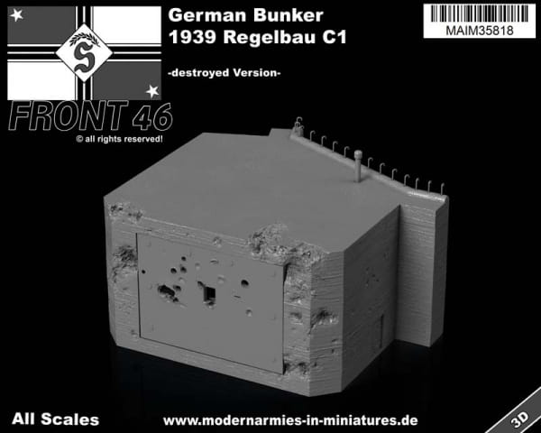 German Bunker WW2 - 1939 Regelbau C1 MG Bunker