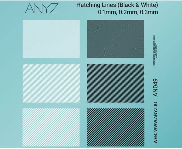 Hatching Lines (Black & White) 0.1mm, 0.2mm, 0.3mm