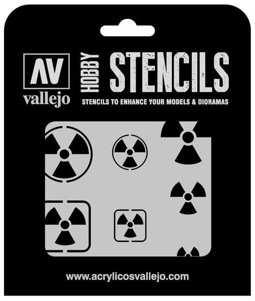 Vallejo Hobby Stencils: Radioactivity Signs