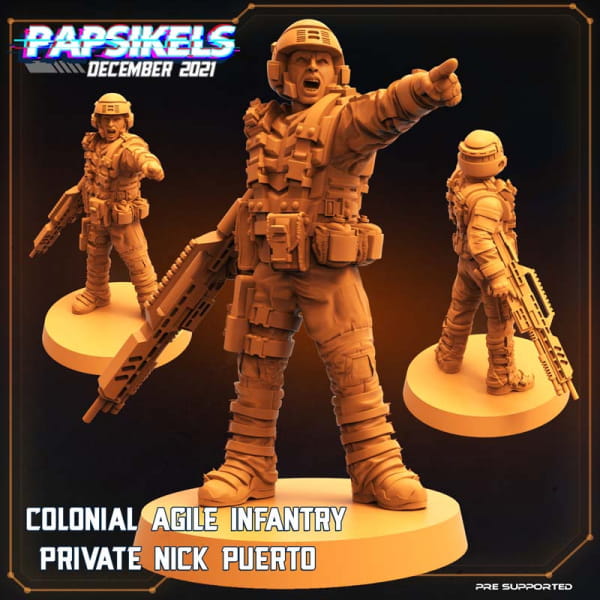 COLONIAL AGILE INFANTRY PRIVATE MICHAEL PUERTO