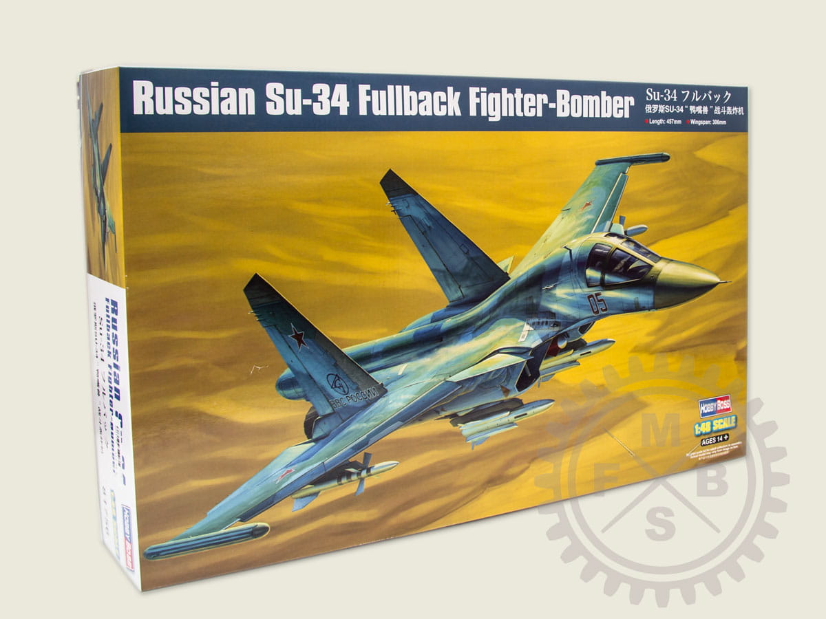 Hobby Boss Model Kit HB81756 Russian Su-34 Fullback Fighter-Bomber / 1: ...