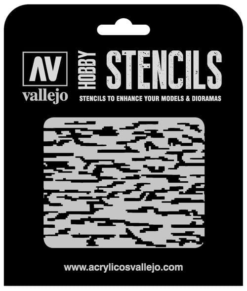 Vallejo Hobby Stencils: Pixelated Modern Camo Markings - 1:32